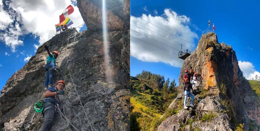 Cusco: Via Ferrata, Skybike, and Rappel Adventure - 45 Meters Up the Via Ferrata: Metal Steps and Anchored Confidence