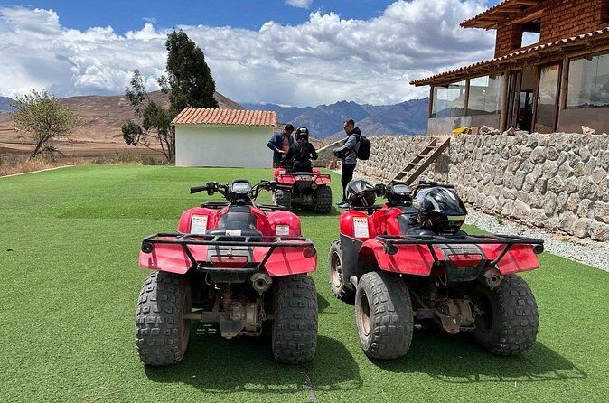 From Cusco: ATV’s tour Moray and Salt Mines of Maras. - Time on the road back to Cusco: finishing at Plaza Regocijo