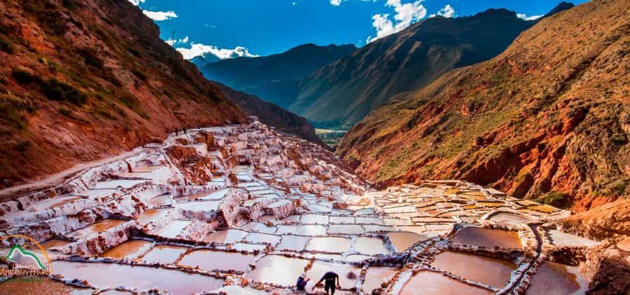 From Cusco: Chinchero Weavers, Moray, Maras Salt Mines Tour - Maras Salt Mines: walking among 3,500 medicinal ponds