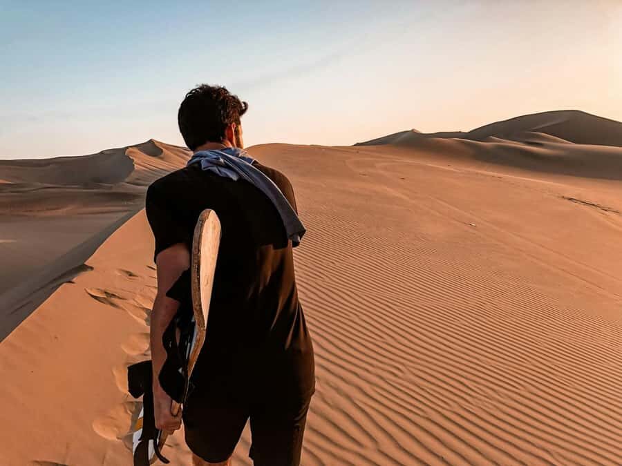 Huacachina: Dune Buggy & Sandboard | Huacachina Oasis | Ica - Sandboarding time: instructions, gear, and board options