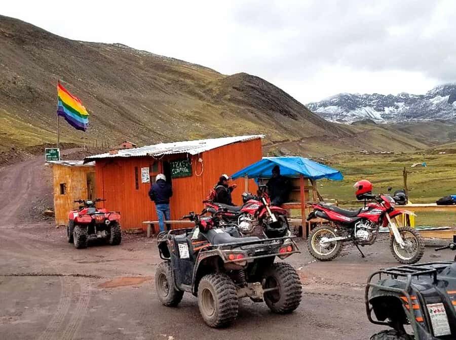 Rainbow Mountain on ATV - The early pickup and the road through Cusipata, Pitumarca, and Checacupe
