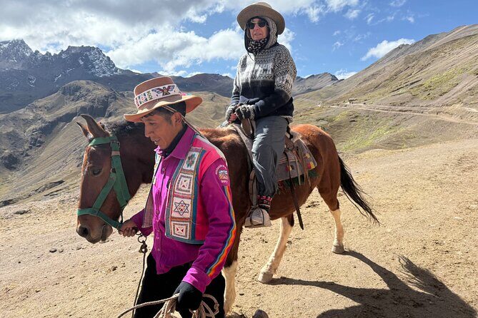 Rainbow Mountain on Horseback 1-Day Tour - Llacto horse ride: one hour up, one hour down (with support)