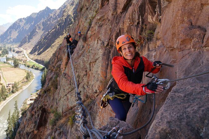 Via Ferrata & Zip Line at the Sacred Valley with lunch - Getting strapped in: via ferrata done the right way