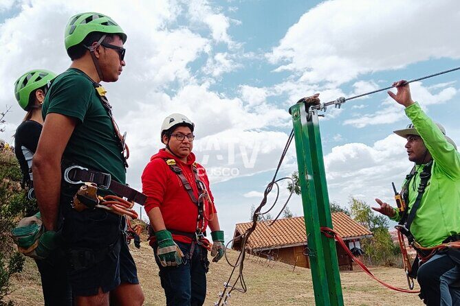 Zipline in the Sacred Valley of the Incas from Cusco - The zipline itself: four cables, each with a different job